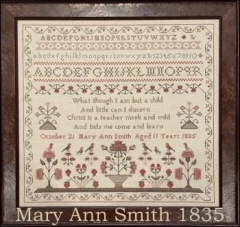 Stickvorlage The Scarlett House - Mary Ann Smith 1835