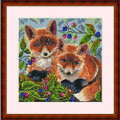 Stickpackung Merejka - Foxes 18x18 cm