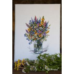 Stickpackung Merejka - The Thistle Bouquet  29x30 cm