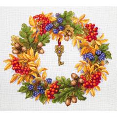 Stickpackung Merejka - Autumn Wreath 28x24,5 cm