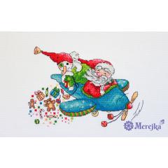 Merejka Stickpackung - Christmas Flight 20x15 cm