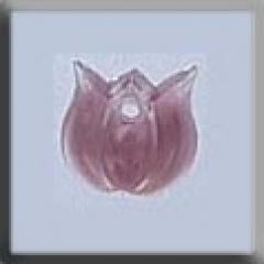 Mill Hill Glass Treasures 12157 - Very Small Tulip Matte Marbled Rose
