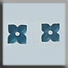 Mill Hill Glass Treasures 12187 - 4 Petal flower Matte Aqua