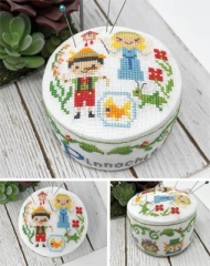 Stickvorlage Tiny Modernist Inc - Fairy Tale Pin Cushions Pinnochio