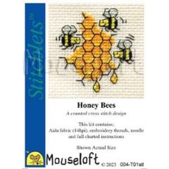 Stickpackung Mouseloft - Honey Bees Ø 6,4 cm