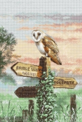 Stickpackung Leti Stitch - Barn Owl 45x30 cm