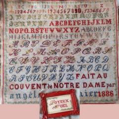 Stickvorlage Mojo Stitches - Notre Dame Alphabets & Joyeux Noel