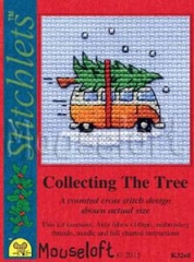 Stickpackung Mouseloft - Camper Van Collecting The Tree mit Passepartoutkarte