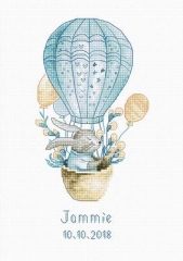 Luca-S Stickpackung - Rabbit in a Flying Balloon 9x18 cm