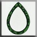 Mill Hill Glass Treasures 12020 - Open Faceted Teardrop Emerald