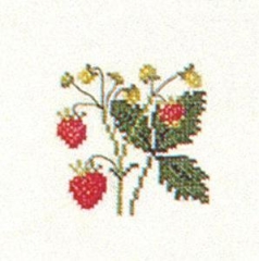 Fremme Stickpackung - Erdbeeren 15x15 cm