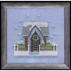Stickvorlage Nora Corbett - Little Snowy Gray Cottage (Snow Globe Village Series)