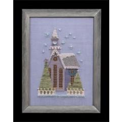 Stickvorlage Nora Corbett - Little Snowy Lavender Church (Snow Globe Village Series)