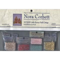 Embellishment Pack Little Snowy Pink Cottage - Nora Corbett