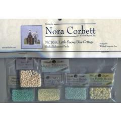 Embellishment Pack Little Snowy Blue Cottage - Nora Corbett