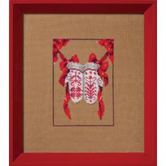 Red Mittens - Christmas Fair Isle Red Collection - Nora Corbett (Stickvorlage)