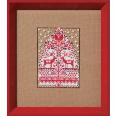 Red Tree - Christmas Fair Isle Red Collection - Nora Corbett (Stickvorlage)