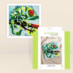 Milpoint - Needlepoint Chameleon on a Branch