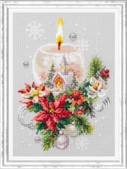 Magic Needle - Stickbild Christmas Candle