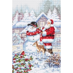 Leti Stitch Stickpackung - Snowman and Santa