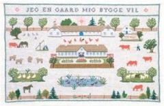 Haandarbejdets Fremme - Mustertuch Bauernhof