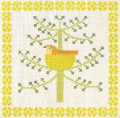 Fremme Stickpackung - Vogel im Baum