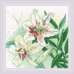 Riolis Stickpackung - White Lilies