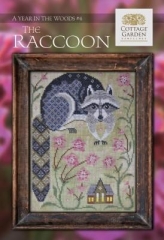 Stickvorlage Cottage Garden Samplings - Year In The Woods 4 The Raccoon