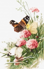 Stickpackung Leti Stitch - Butterflies in the Field 27x17 cm