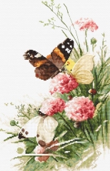 Leti Stitch Stickpackung - Butterflies in the Field