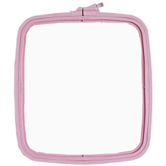 Nurge rechteckiger Kunststoffstickrahmen - 14,5x16,5 cm - Pink