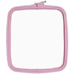 Nurge rechteckiger Kunststoffstickrahmen - 19,5x22 cm - Pink