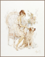 Lanarte - Girl in chair with dog
