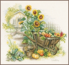 Lanarte - Wheelbarrow & sunflowers