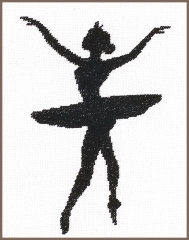 Lanarte Stickbild Ballett-Tänzerin 11,5x14,5 cm