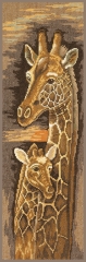 Lanarte Stickbild Giraffenmutter & Baby 17x50 cm