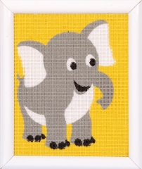 Kinderstickpackung Vervaco – Elefant 12,5x16 cm