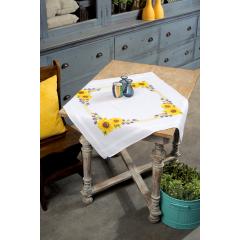 Vervaco Stickpackung - Tischdecke Sonnenblumen bedruckt