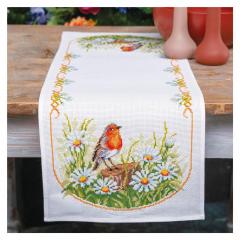 Vervaco Verachtert - Läufer Gänseblümchen & Rotkelchen