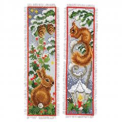 Vervaco Verachtert - Lesezeichen Hase & Eichhörnchen 2er-Set