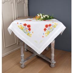 Vervaco Verachtert - Tischdecke Frühlingsblumen bedruckt