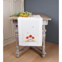 Vervaco Verachtert - Läufer Frühlingsblumen bedruckt