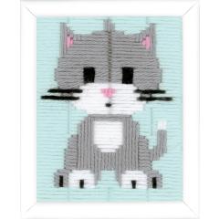 Vervaco Verachtert - Stickbild Graue Katze