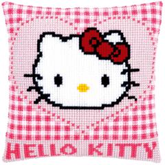 Kreuzstichkissen Vervaco - Hello Kitty in einem Herz