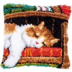Knüpfkissen Verachtert/Vervaco - Schlafende Katze