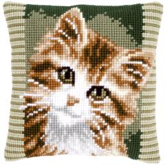 Vervaco Verachtert - Kreuzstichkissen Braune Katze