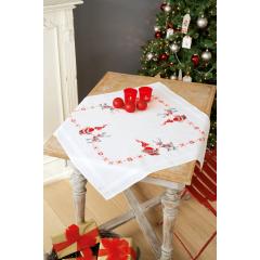 Vervaco Verachtert - Tischdecke Weihnachtswichtel bedruckt