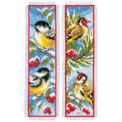 Vervaco Verachtert - Lesezeichen Vögel im Winter 2er-Set