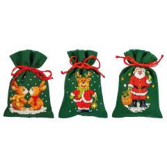 Vervaco Verachtert - Geschenksäckchen Weihnachten 3er-Set