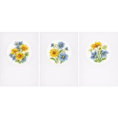 Vervaco Verachtert - Passepartoutkarten Blumen 3er-Set